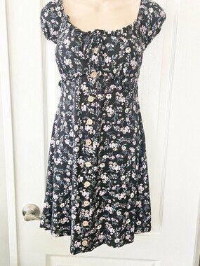 No Boundaries Women's Multi Dress Cottagecore Milkmaid